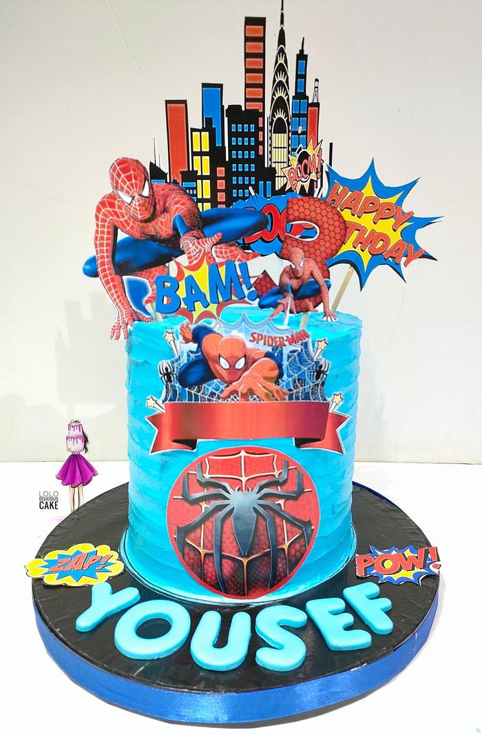 Spider 🕷️ Man Cake by lolodeliciouscake 💙