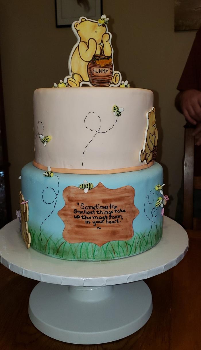 Winnie the Pooh Baby shower Cake