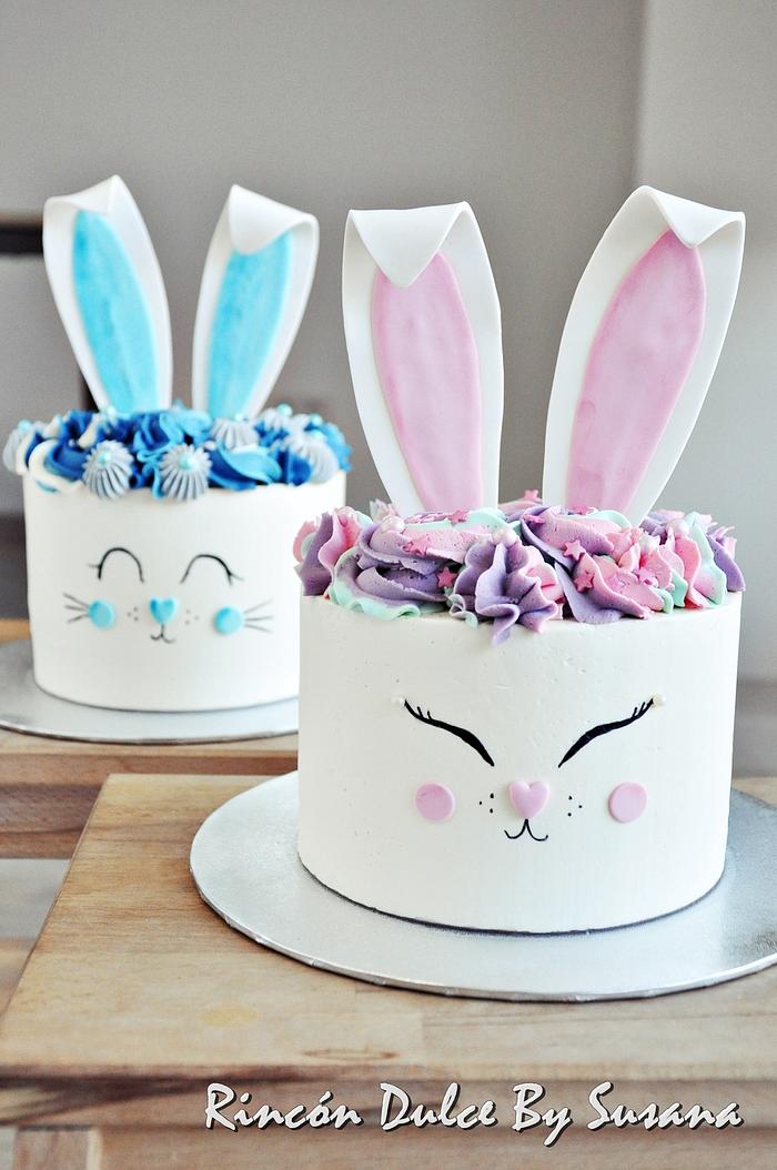 Easter Bunny Cake - A great project for children and perfect Easter dessert