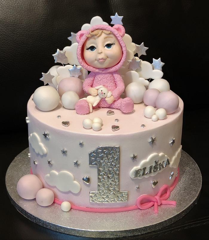 cake with a doll