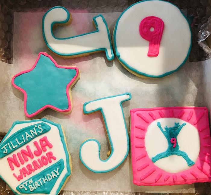 American Ninja Warrior Junior Birthday Cookies