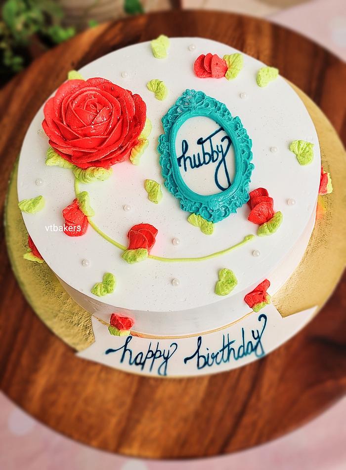 HD wallpaper: birthday, cake, cream, white, chocolate, pink flower, sweet  food | Wallpaper Flare