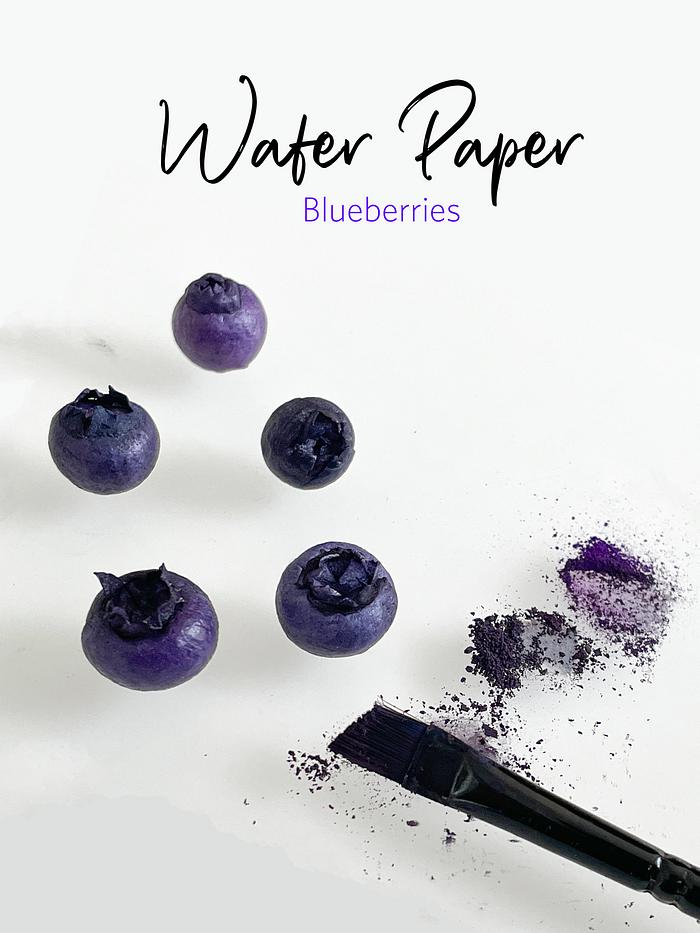 Wafer Paper Flowers Blueberries 