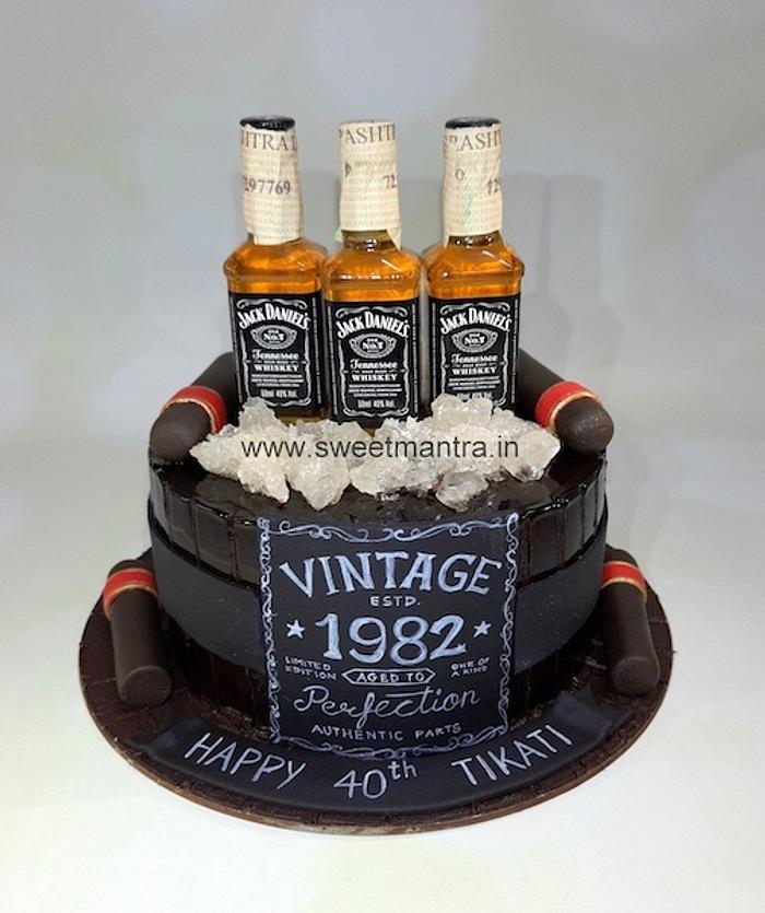 Whiskey and Cigar cake