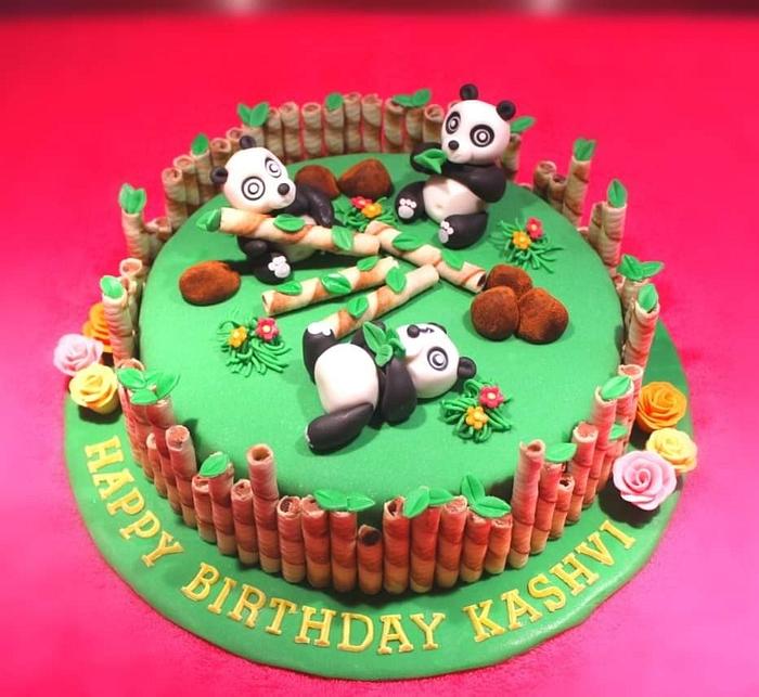 Pandas Theme Cake