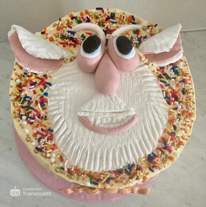 Fondant face on buttercream 