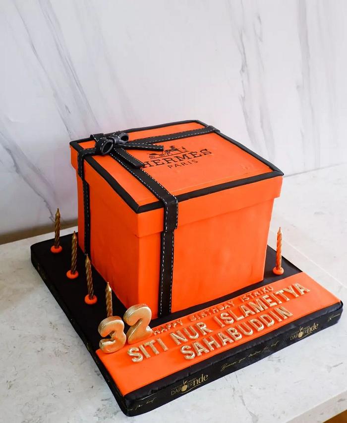 Hermes Box Birthday Cake