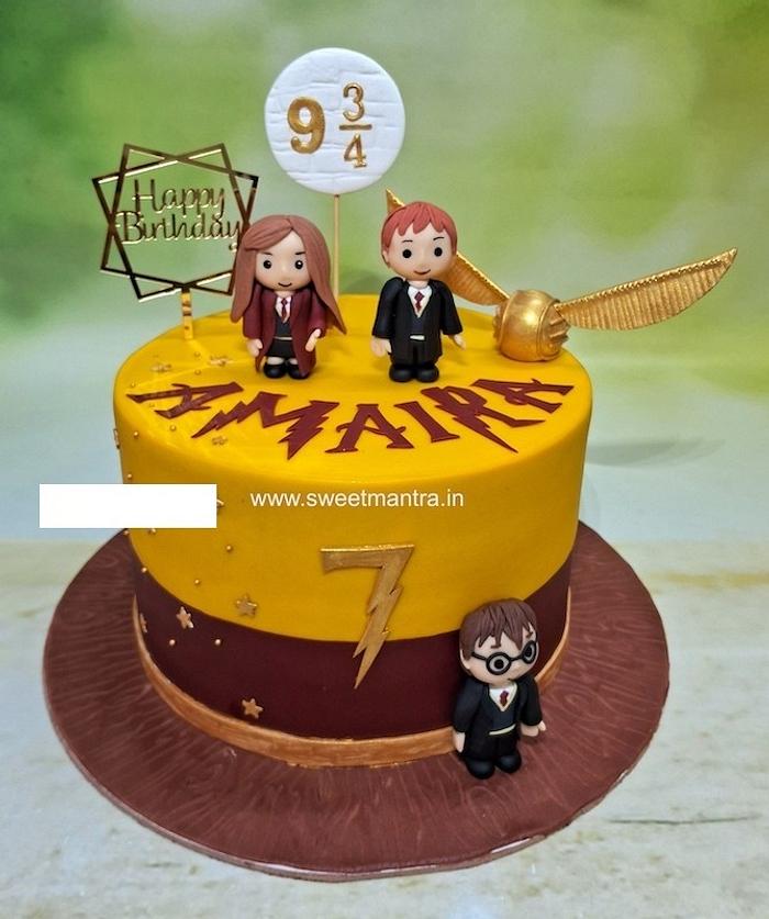 Harry Potter cake with Hermione and Ron