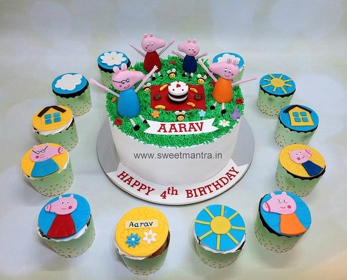 Peppa pig cream cake