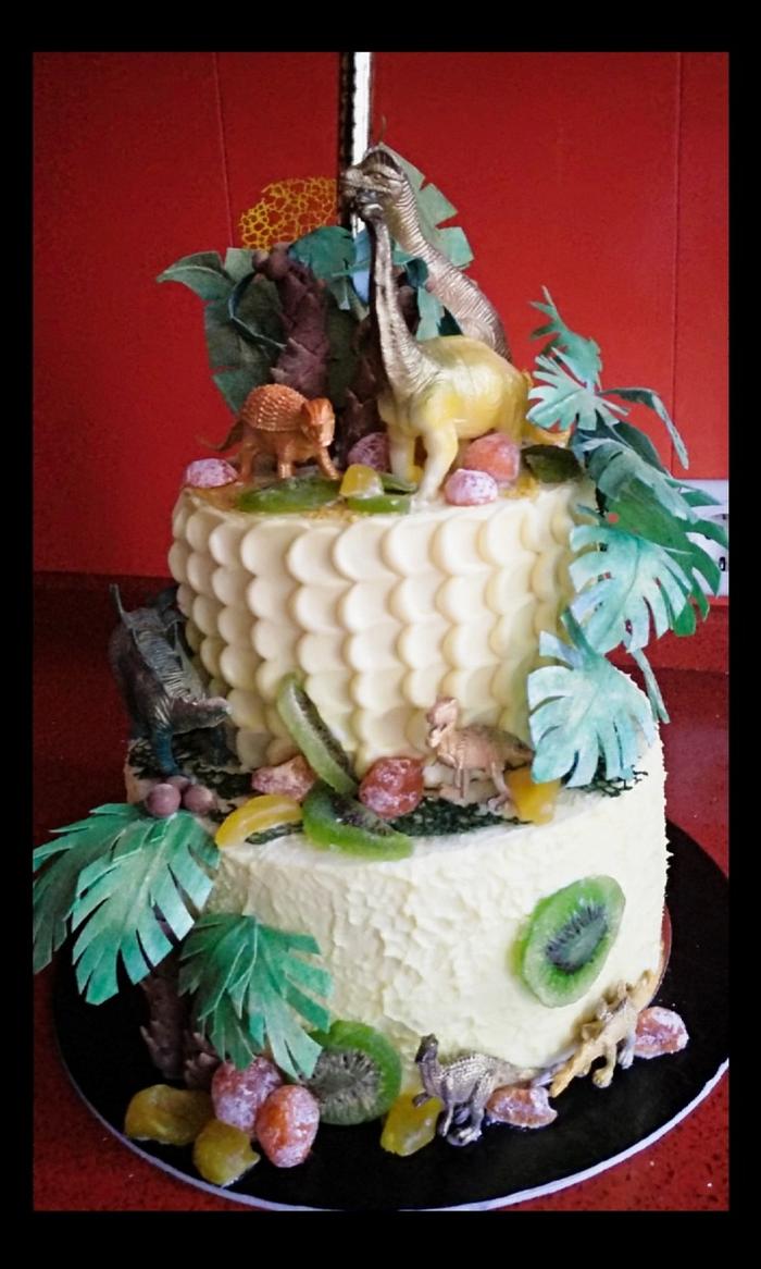 Dino Party Birthday cake 