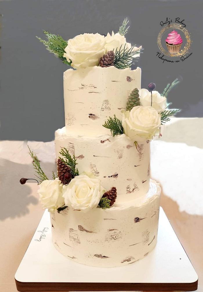 Wedding Birch cake