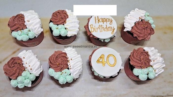 40th Birthday Cupcakes