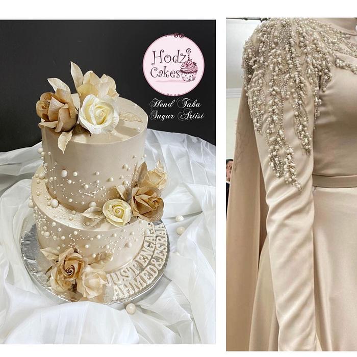 Dress-like Engagement Cake 😍