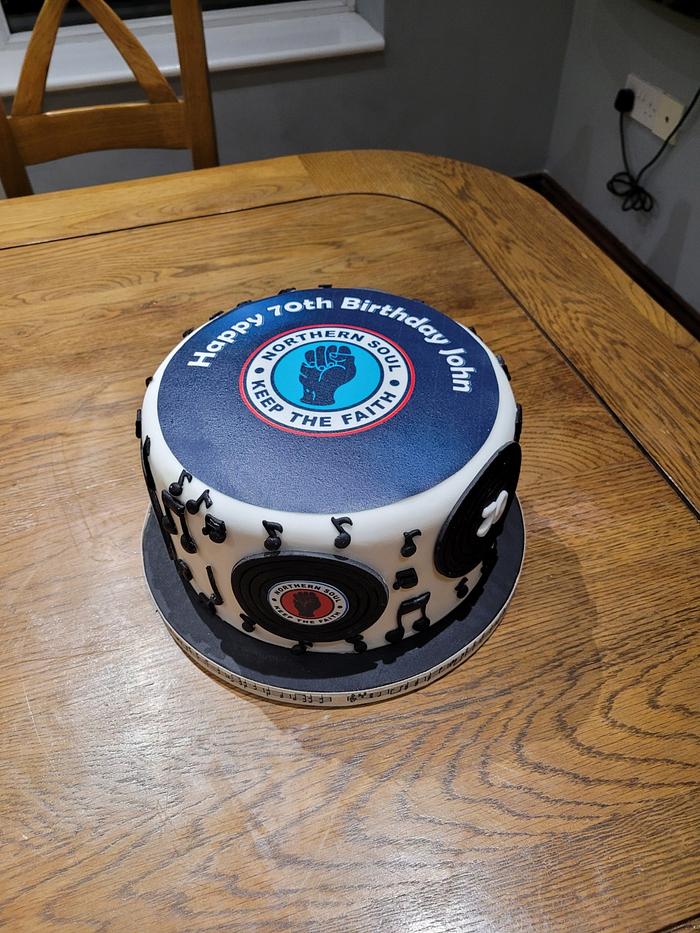 Northern soul birthday cake 