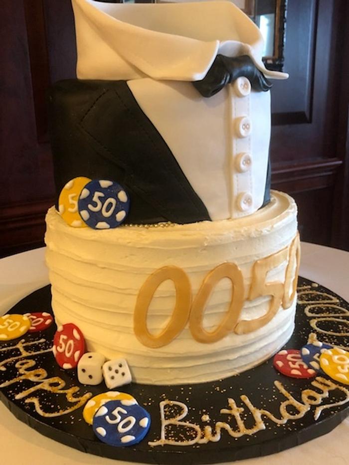 James Bond 50th Birthday - Decorated Cake by MerMade - CakesDecor