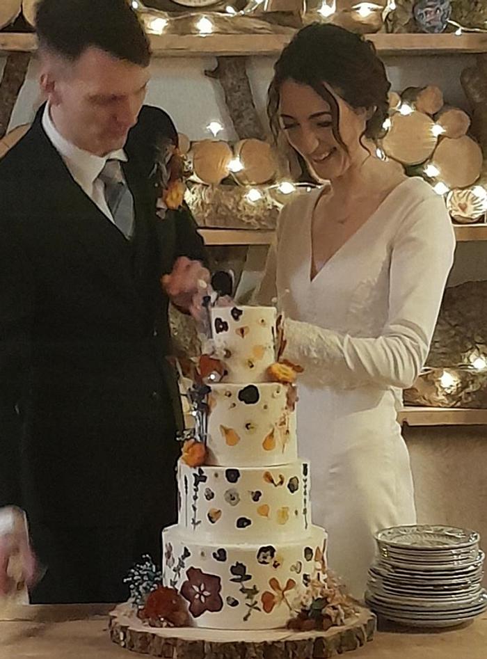 Edible Flower Wedding Cake