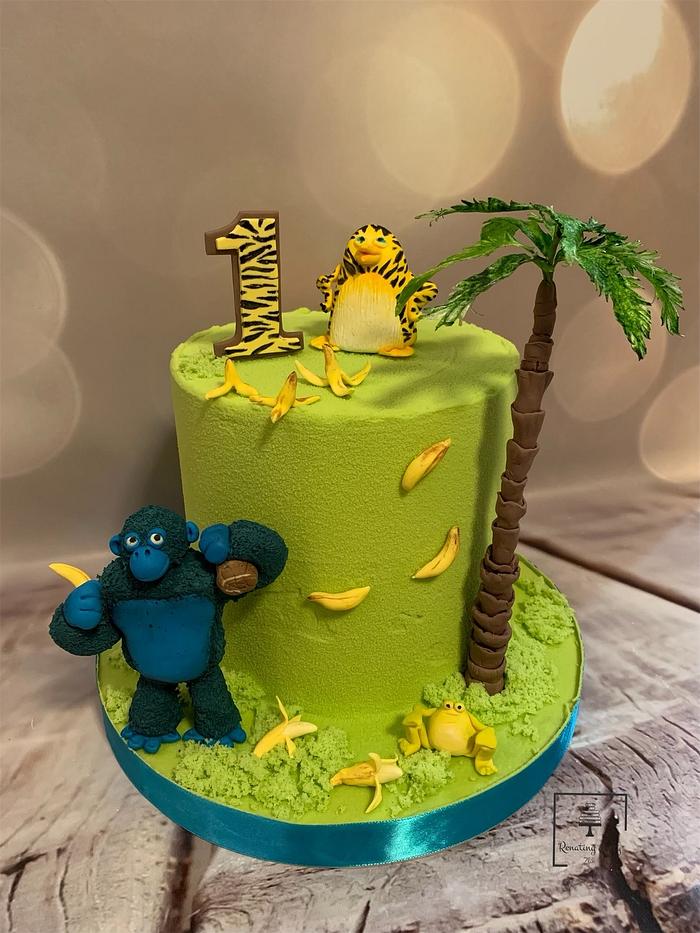 Jungle Theme Cake Online|Order Customized Cake Online Hyderabad|CakeSmash.in