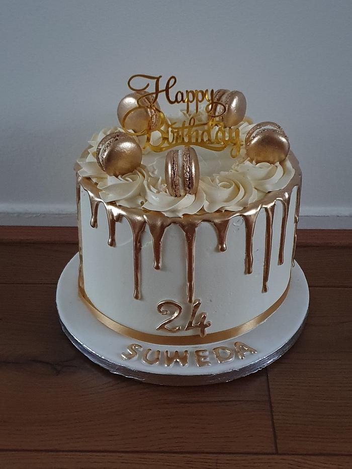Gold white cake