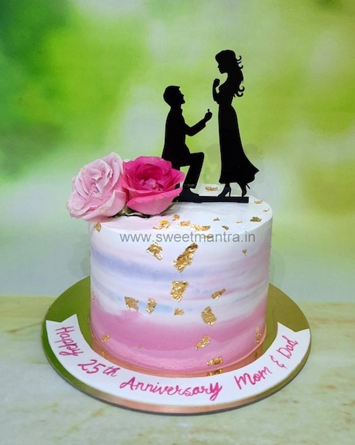 Heat Cake | Whipped Cream Anniversary Cake | Anniversary Cake | Wedding Cake  - YouTube