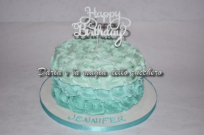 Tiffany ombre rose cake