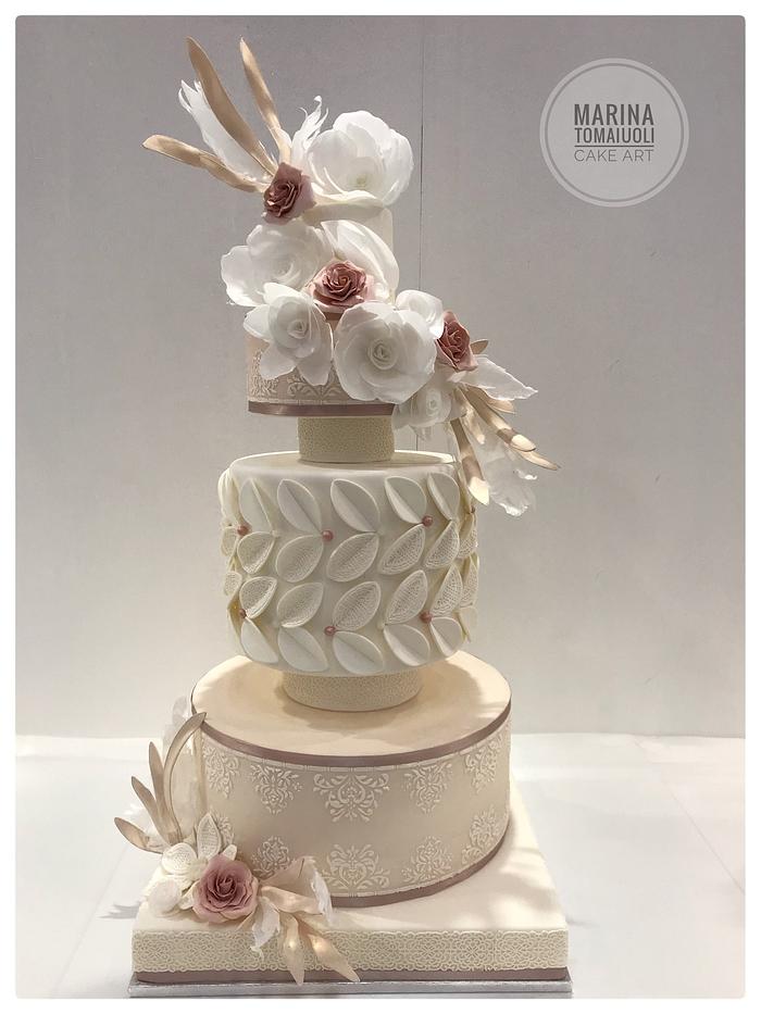 Modern wedding cake 