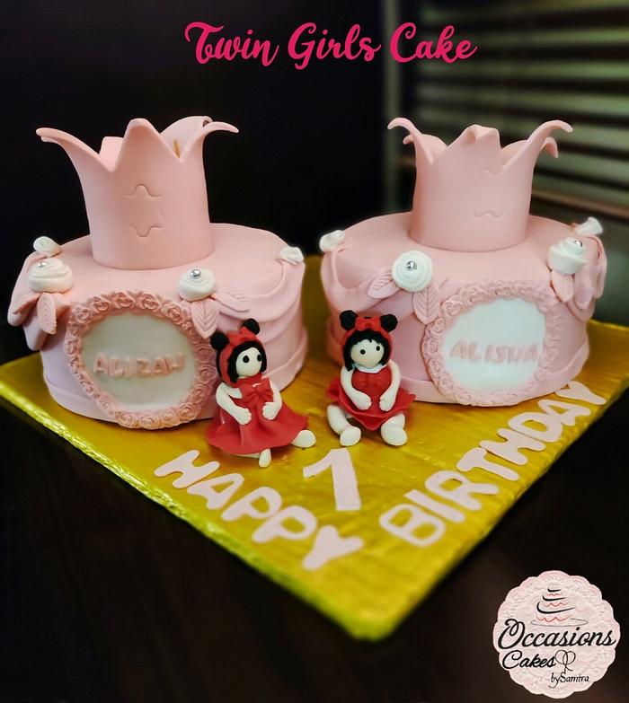 Twin girls cake