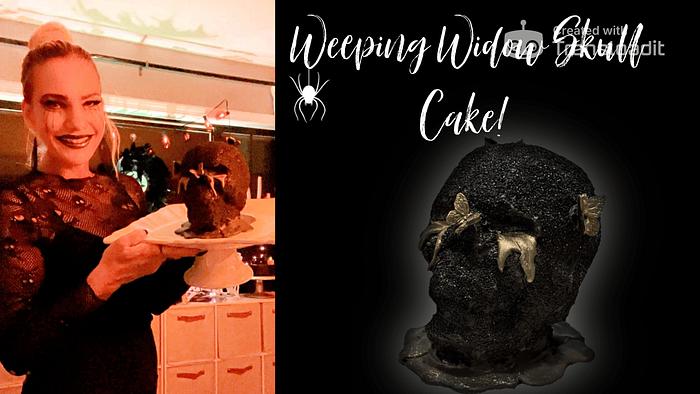 WEEPING WIDOW SKULL CAKE!