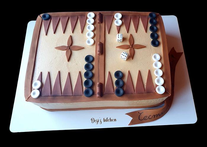 Backgammon cake