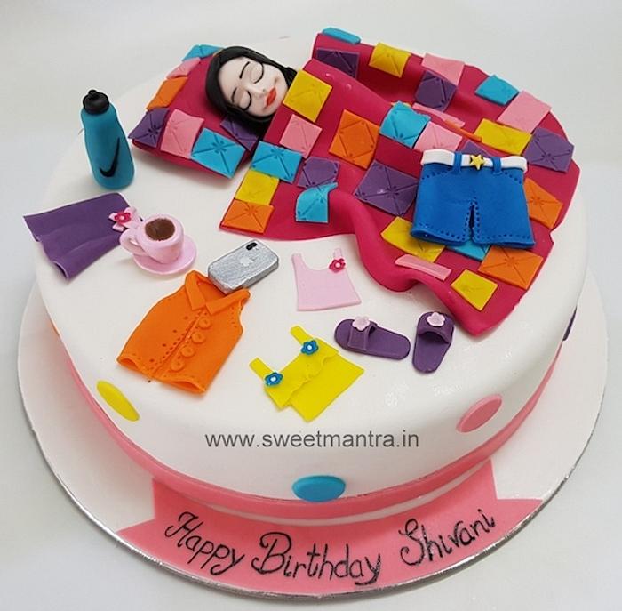 Sleepy Girl theme cake