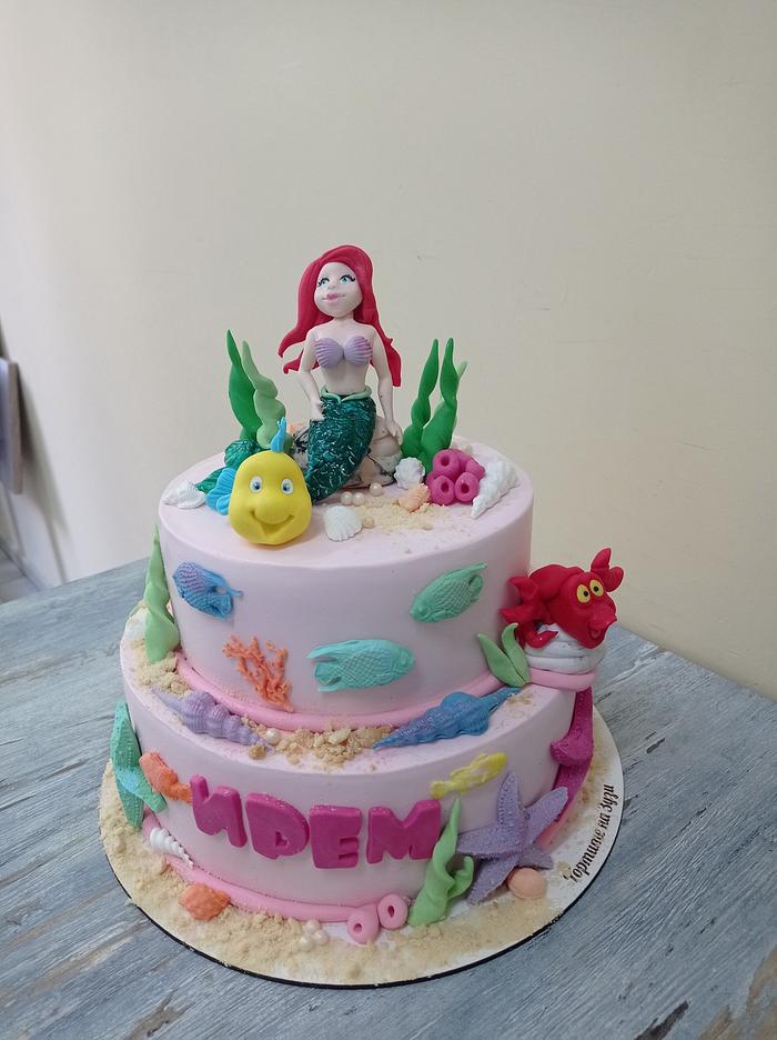 Ariel and friends cake