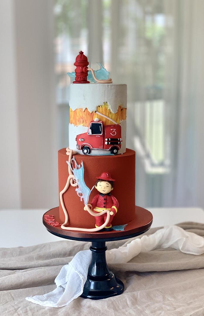Firefighter cake
