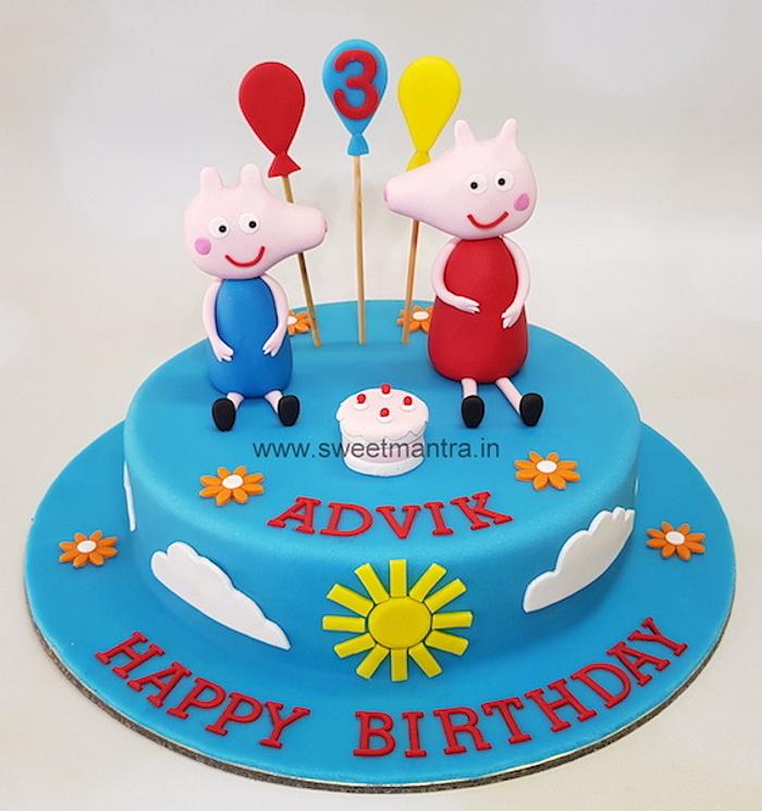 Peppa pig family cake