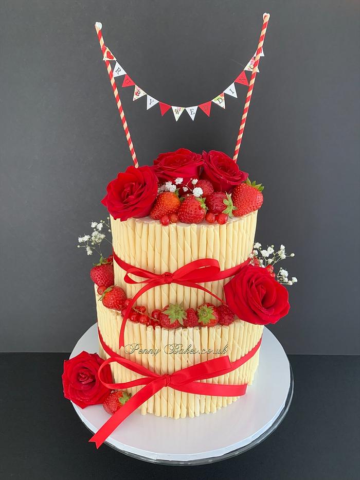 Ruby wedding cake