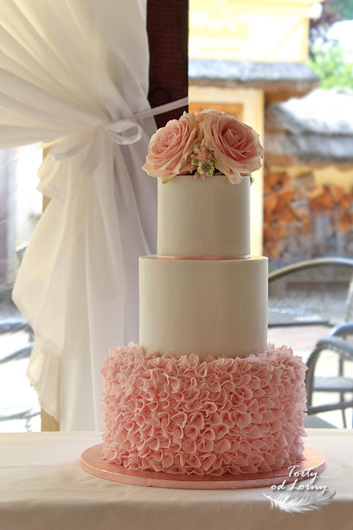 Ruffles Wedding cake