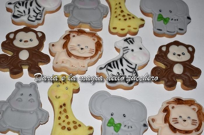 safari animals cookies