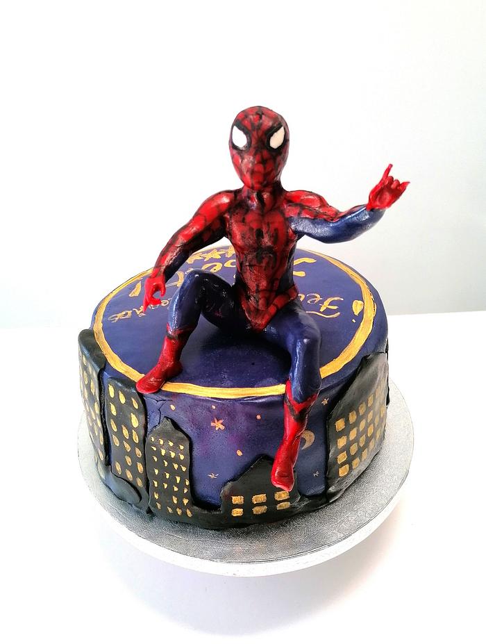 Spiderman small cake theme 