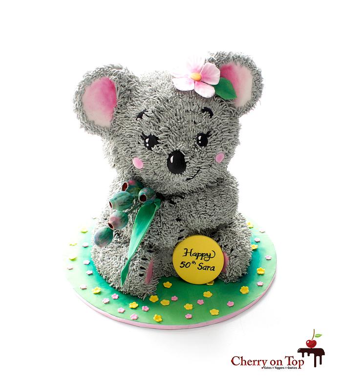 Adorable Koala Cake 🐨🌿🌸