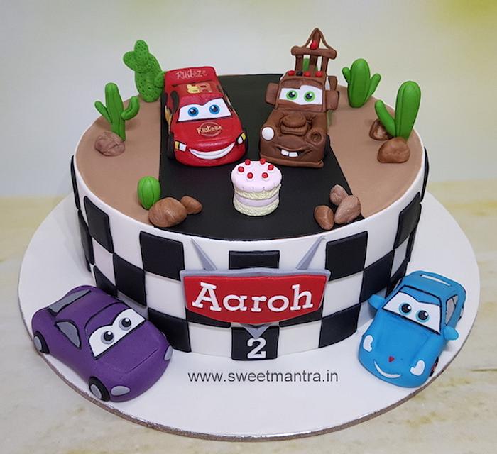 Cars theme cake