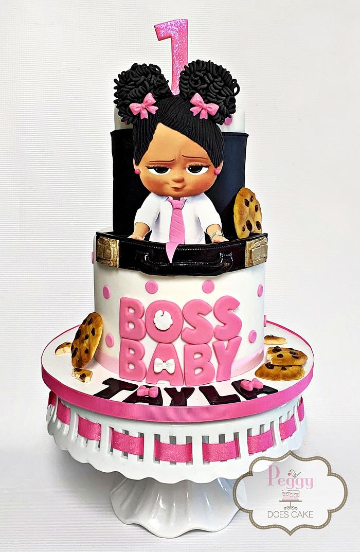 Girl Boss Baby Cake