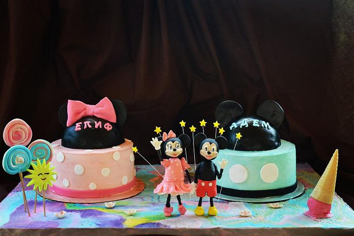 Cake Mickey and Minnie mouse
