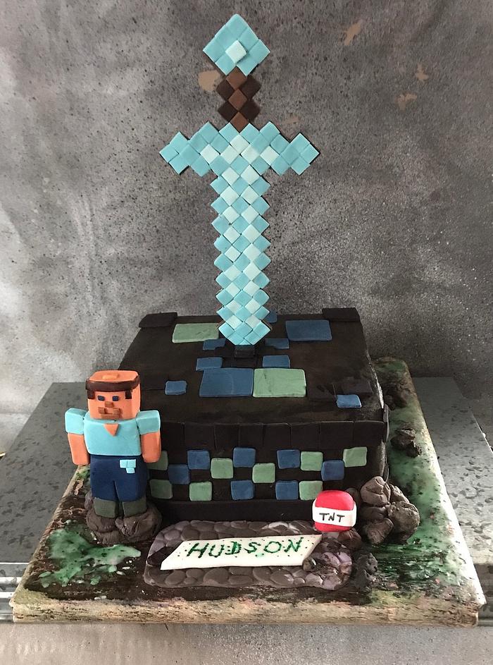 Hudson’s  Minecraft Birthday Cake 
