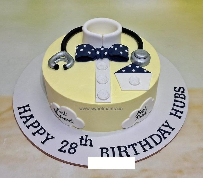 Customised cake for doctor birthday