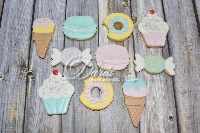 Sweets themed cookies