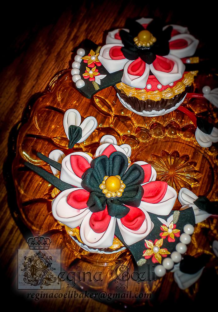Kanzashi Cupcakes