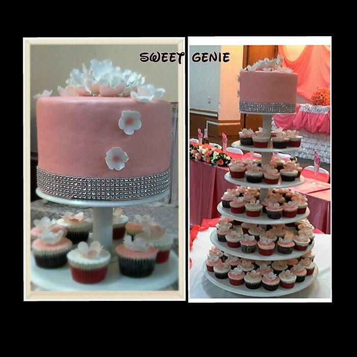 Wedding Cake & cupcakes