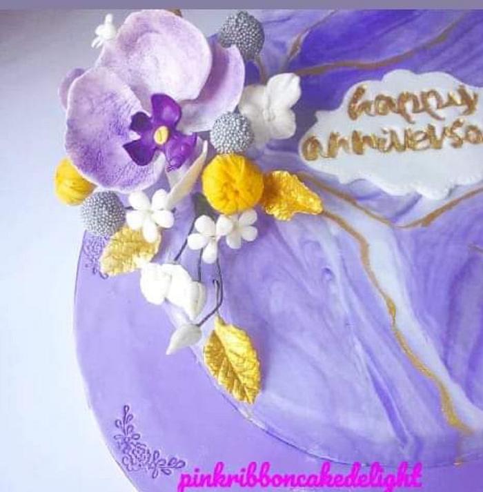 Purple Fondant Cake