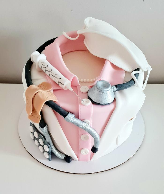 Veterinarian Layer Cake - Classy Girl Cupcakes