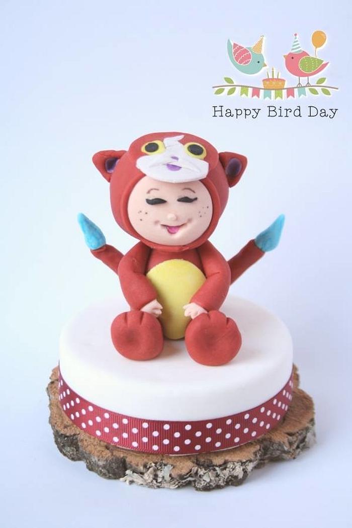Yokai-watch topper - Decorated Cake by Happy Bird-Day BCN - CakesDecor