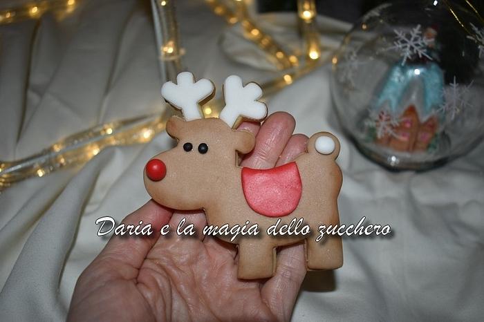 Christmas reindeer cookie