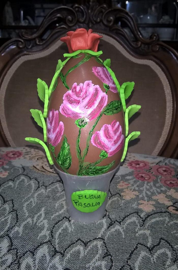 uovo con rose